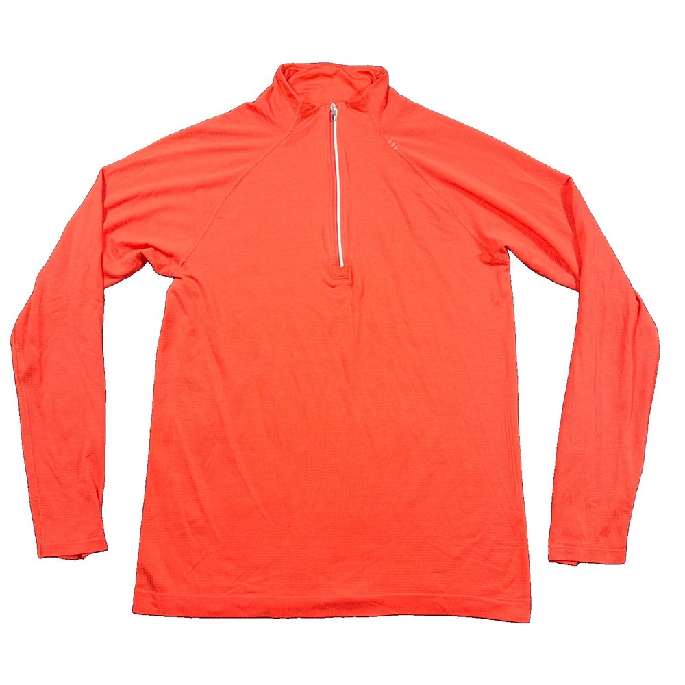 Lululemon Pullover Mens S Quarter Zip Vent Tech Coral Pink Performance Stretch
